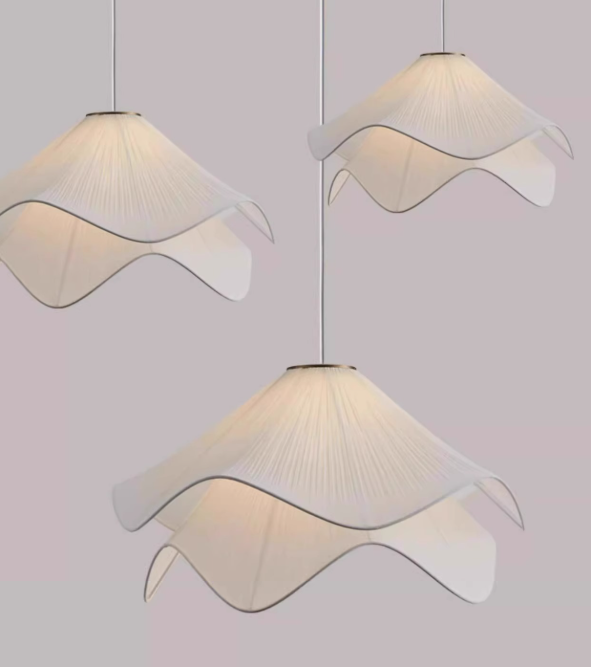 Close product view of the Ethereal Bloom pendant light forms