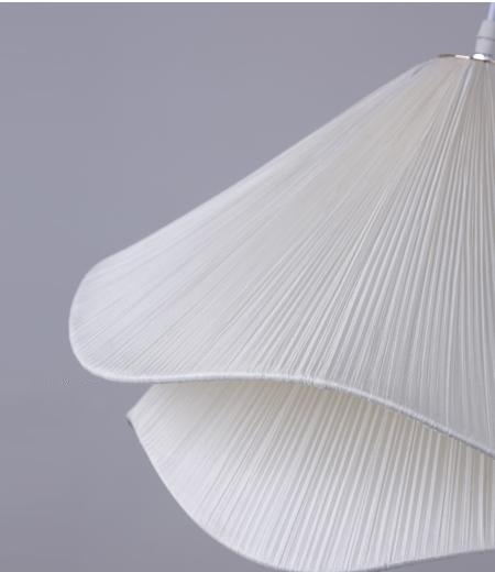 Close view of the eco-friendly pleated fabric shade