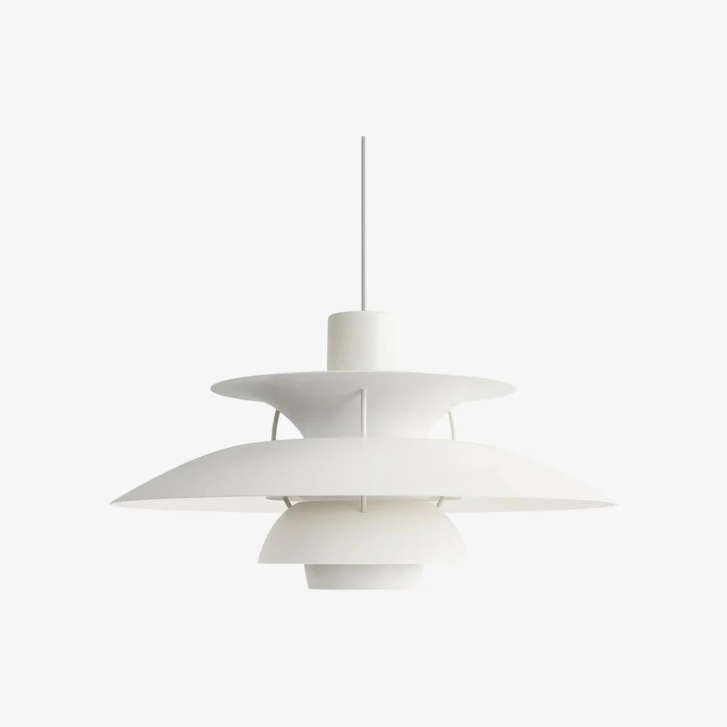White pendant light finish