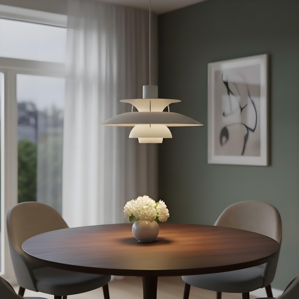 White pendant light bedroom setting