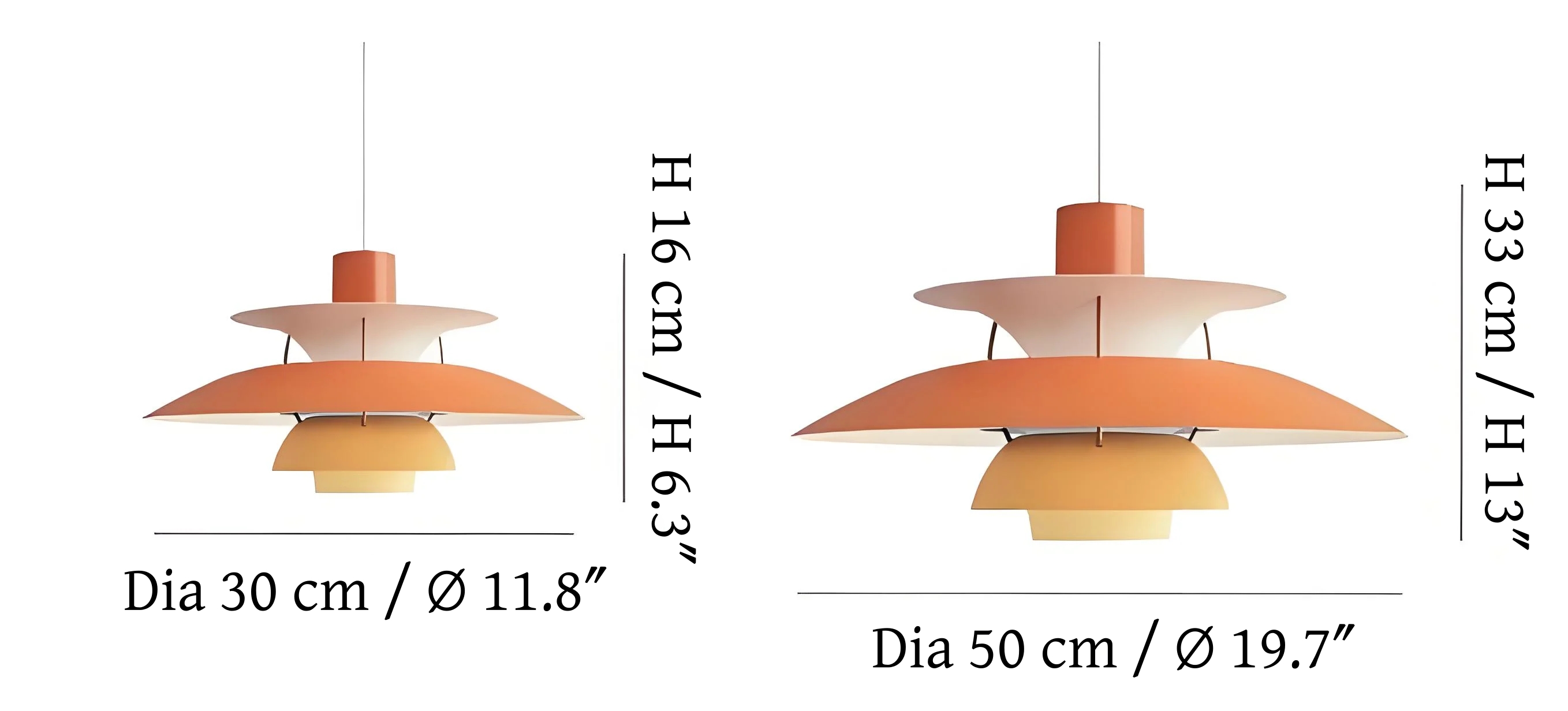 Pendant light dimensions diagram