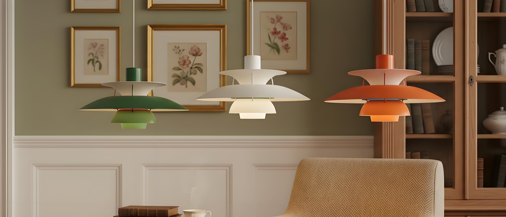 Scandinavian layered pendant light in multiple finishes