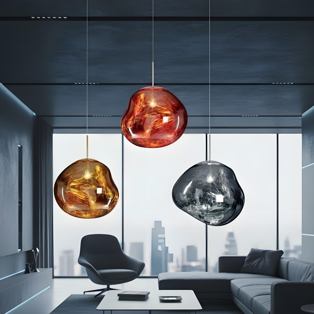 Glyador pendant lights in a modern sitting room