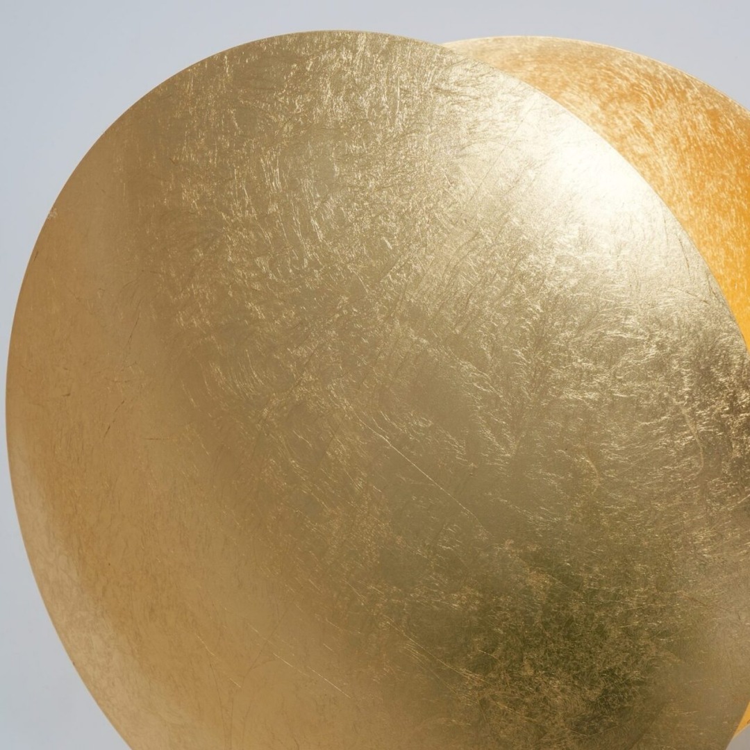 Close up of brushed gold surface