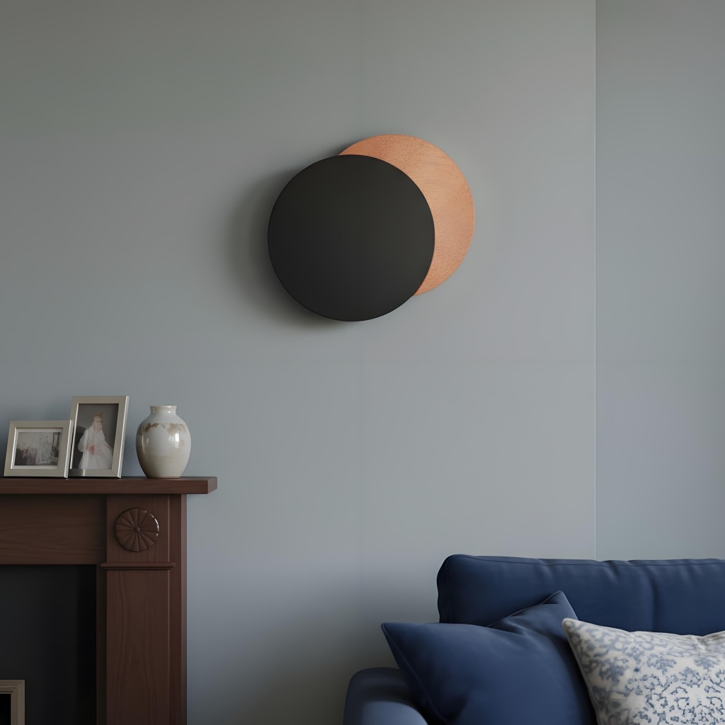 Black copper Discola wall light in a modern interior