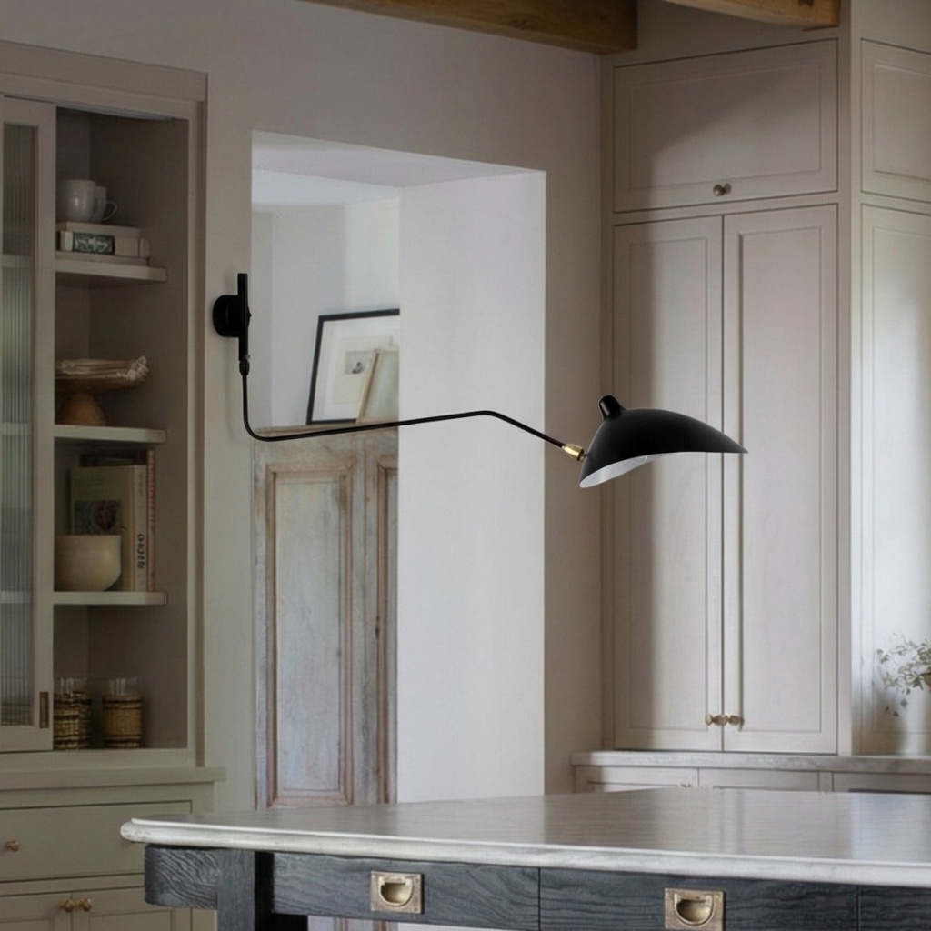 Arclume wall light in a vanity space