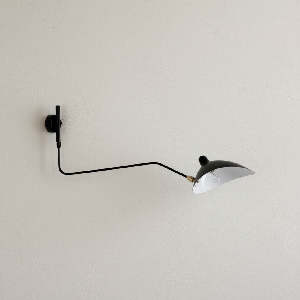 Black single arm Arclume wall light