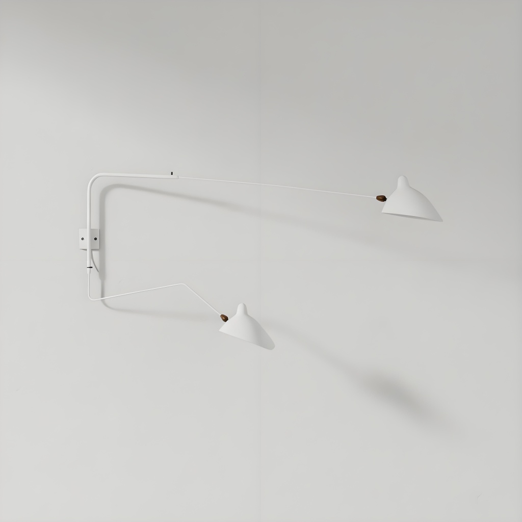 White double arm Arclume wall light