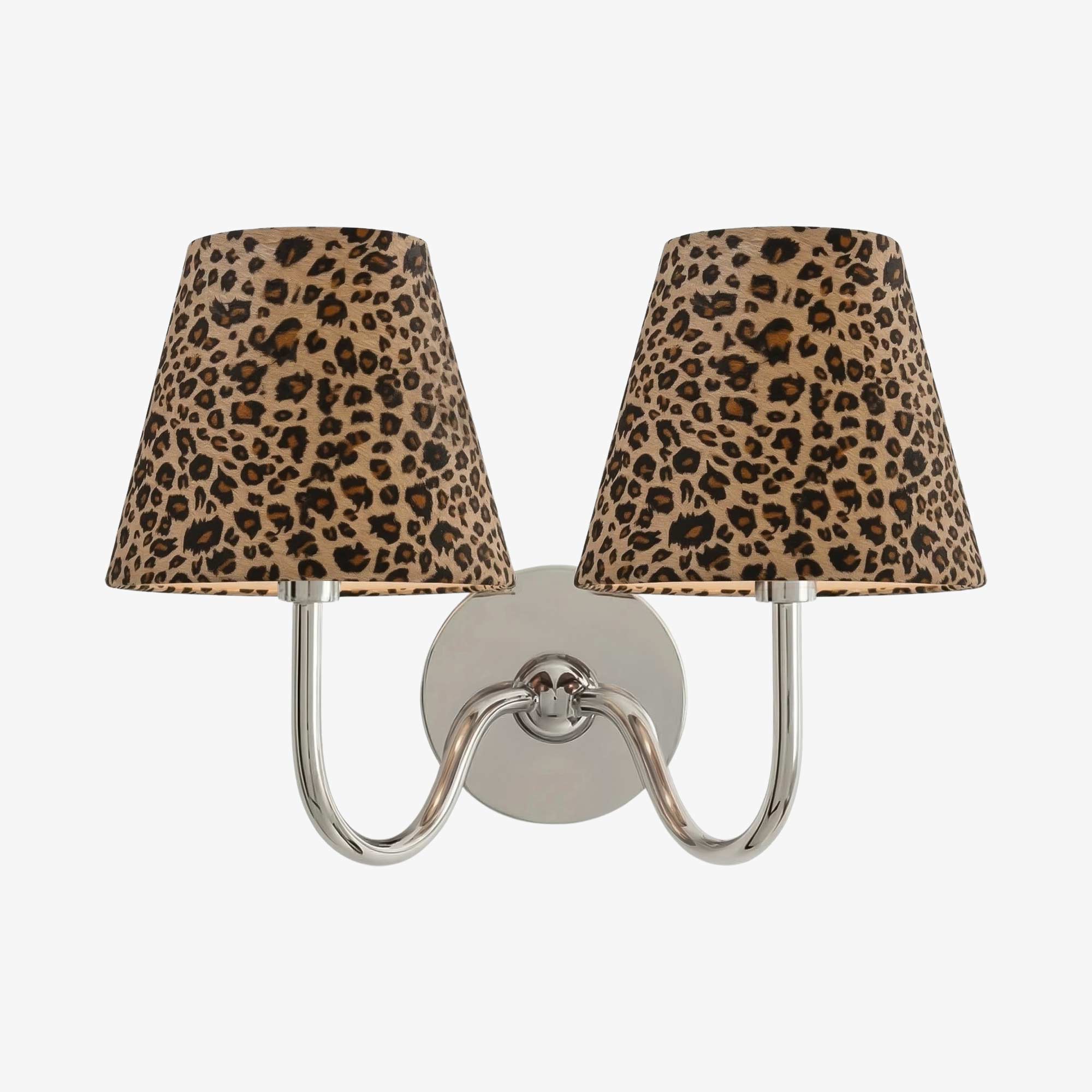 Leopard double wall light chrome canopy