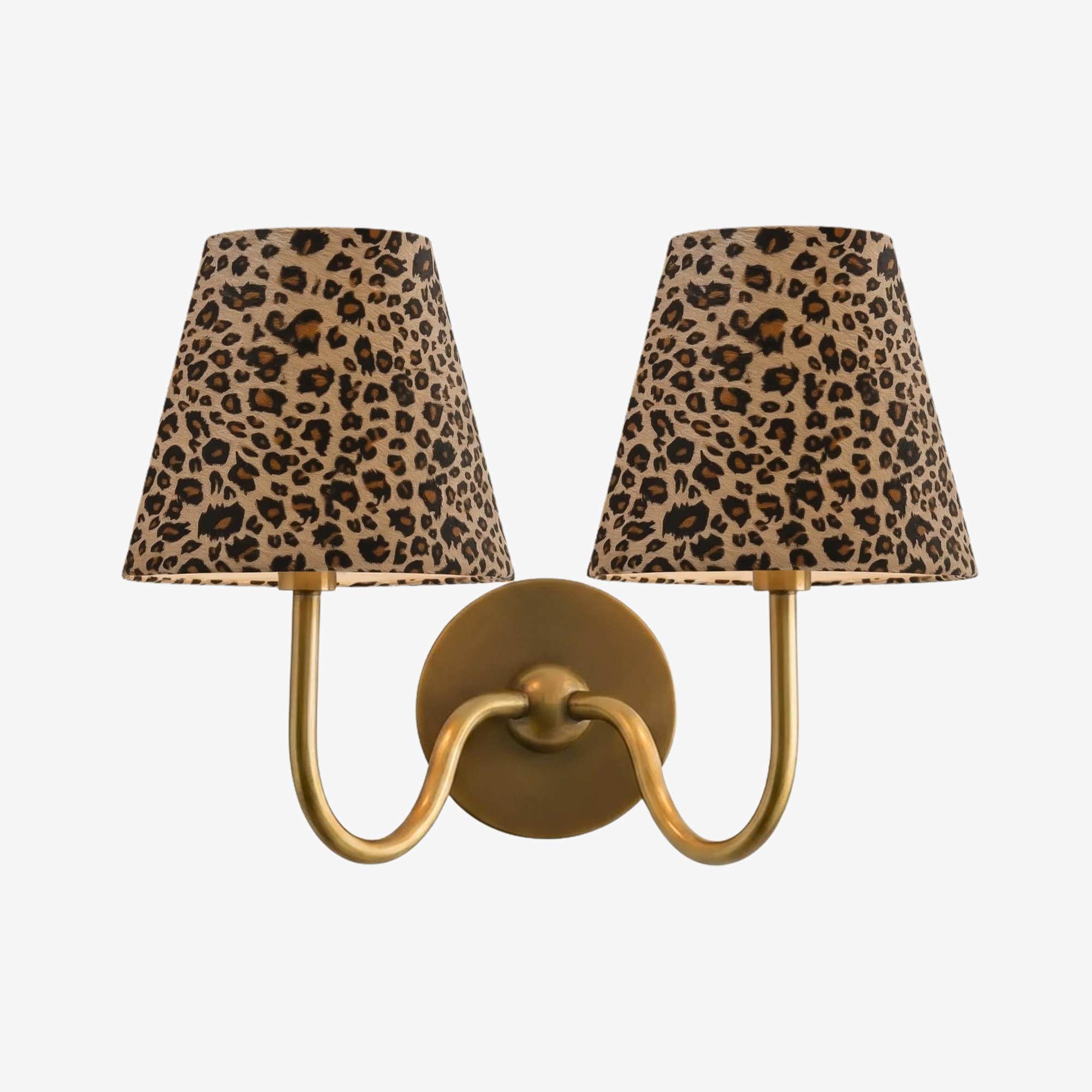 Leopard double wall light brass canopy