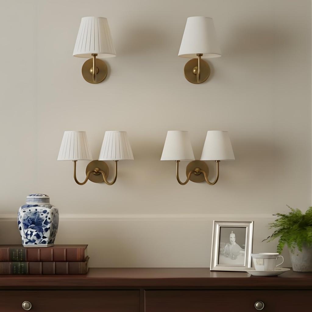 Tumbled Brass white shade option