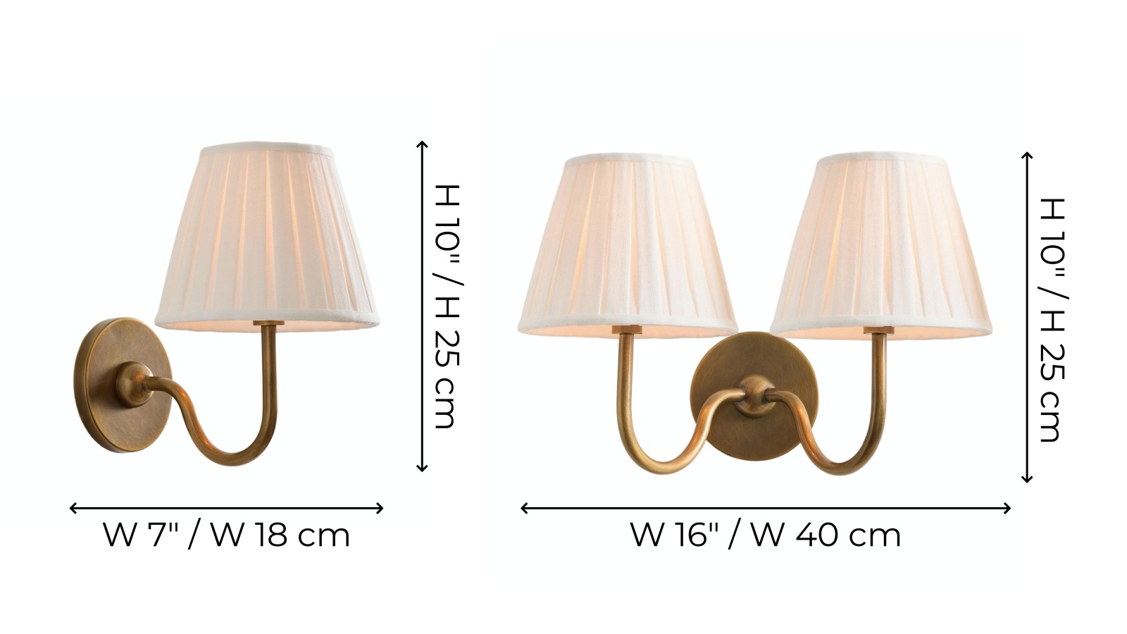 Luvora wall light dimensions