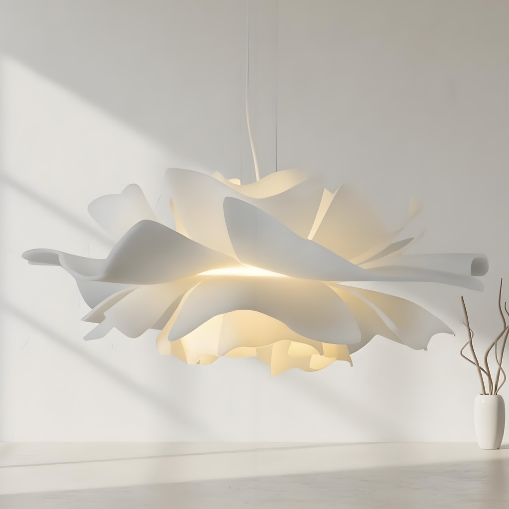 White flower pendant light colour option