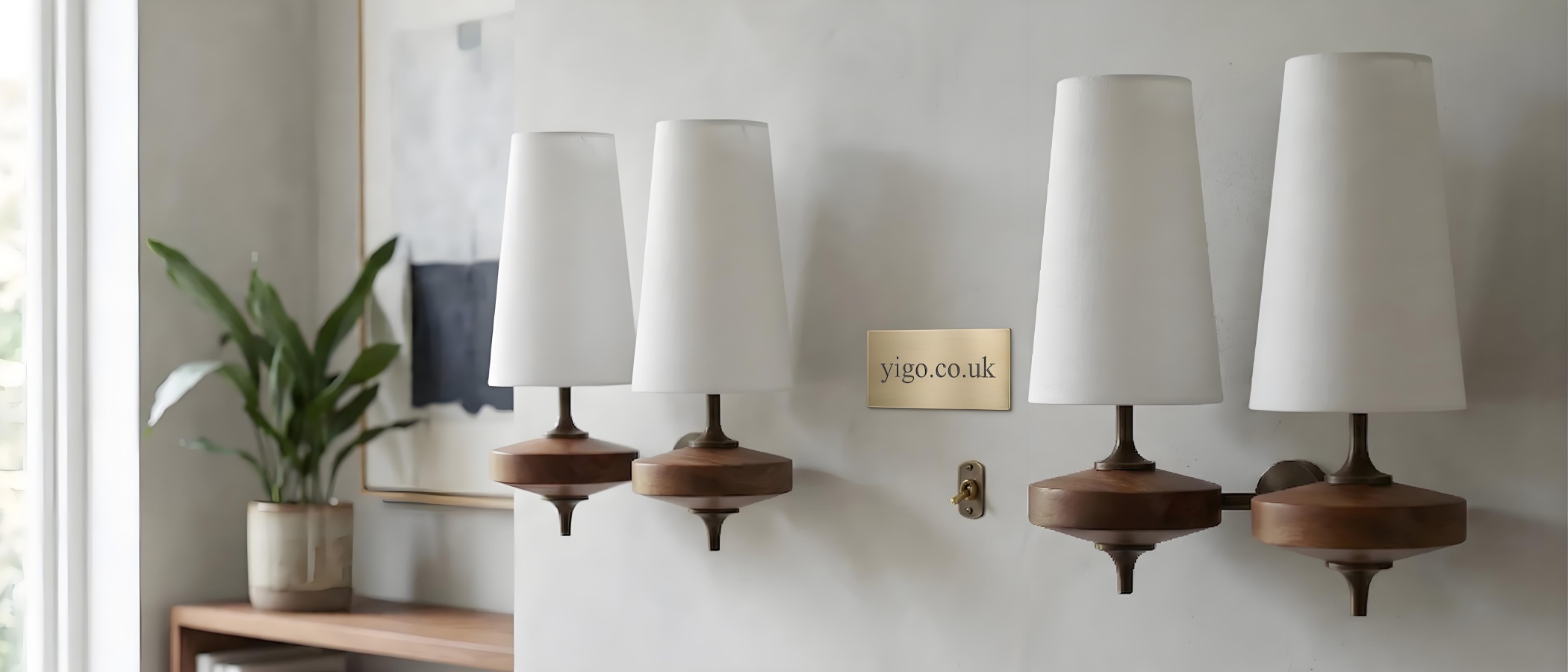 Luma Fabric Classic Style Wall Lamp in an interior setting
