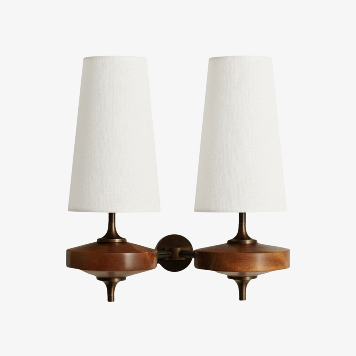 Two heads Luma wall lamp in white