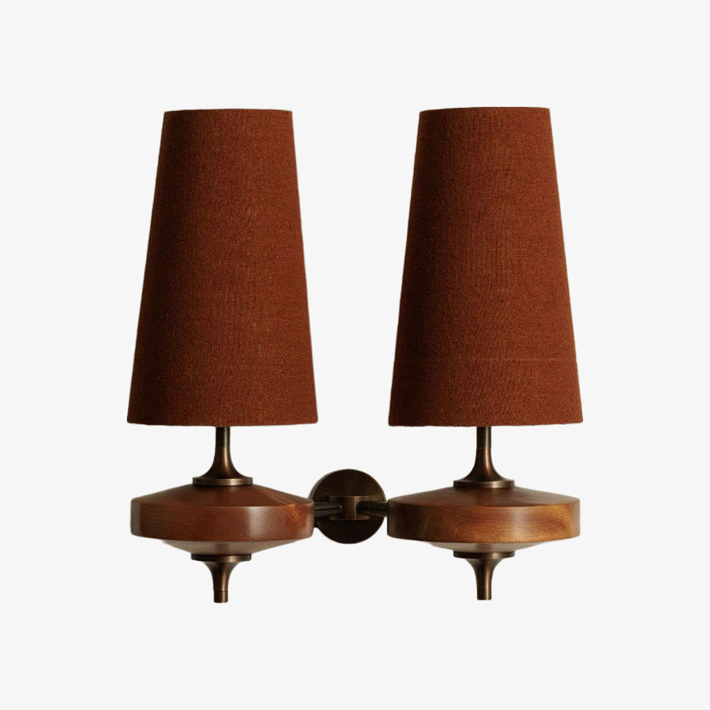 Two heads Luma wall lamp in red