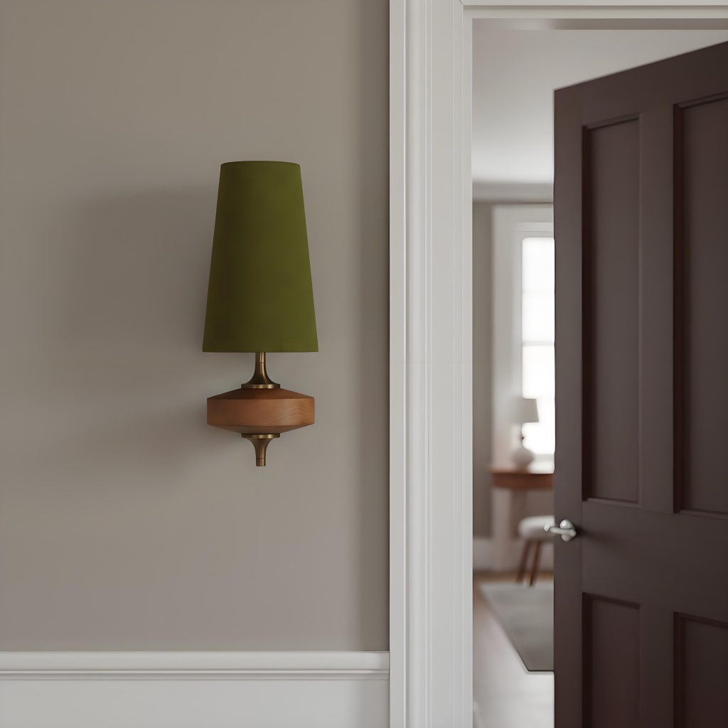 Green Luma wall lamp in a hallway