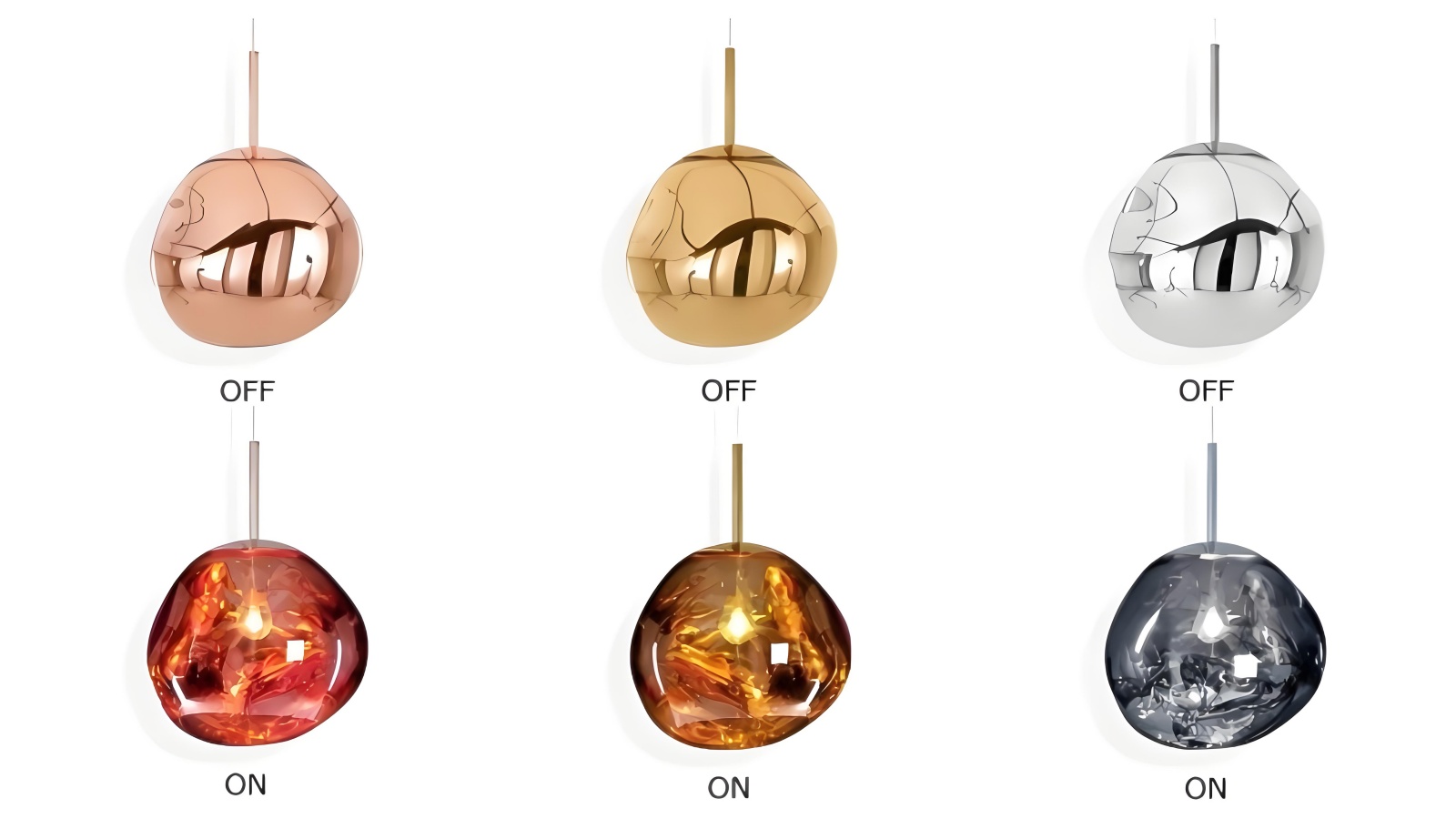 Switch light comparison chart for Glyador Pendant Light