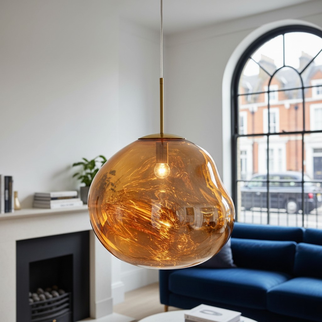 Glyador pendant light in living room scene