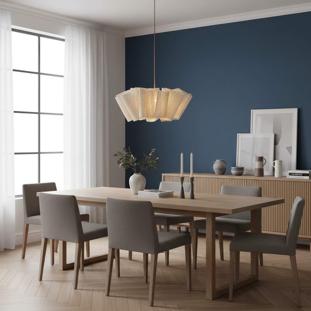 Meva pendant light above dining room table