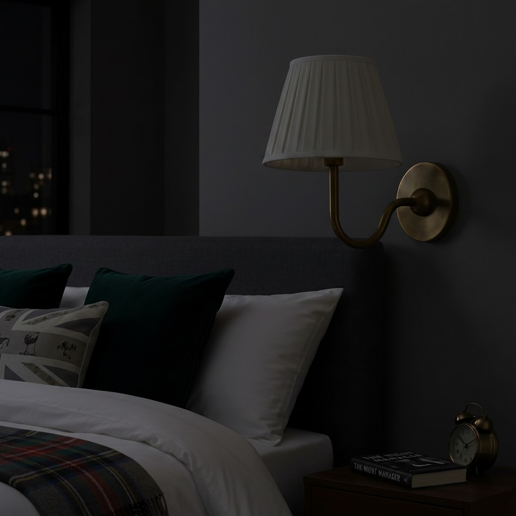 Light off linen shade and metal frame