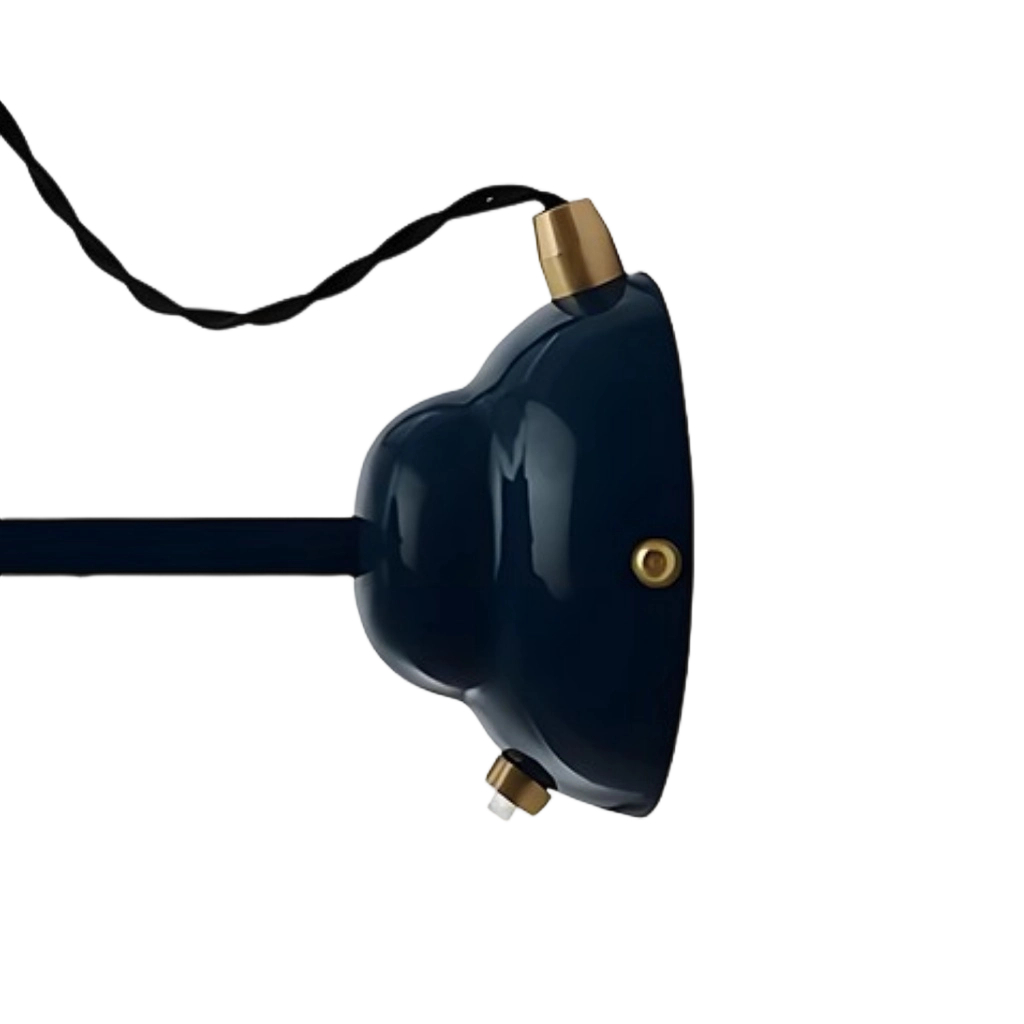 Side detail of the blue Modryx wall light