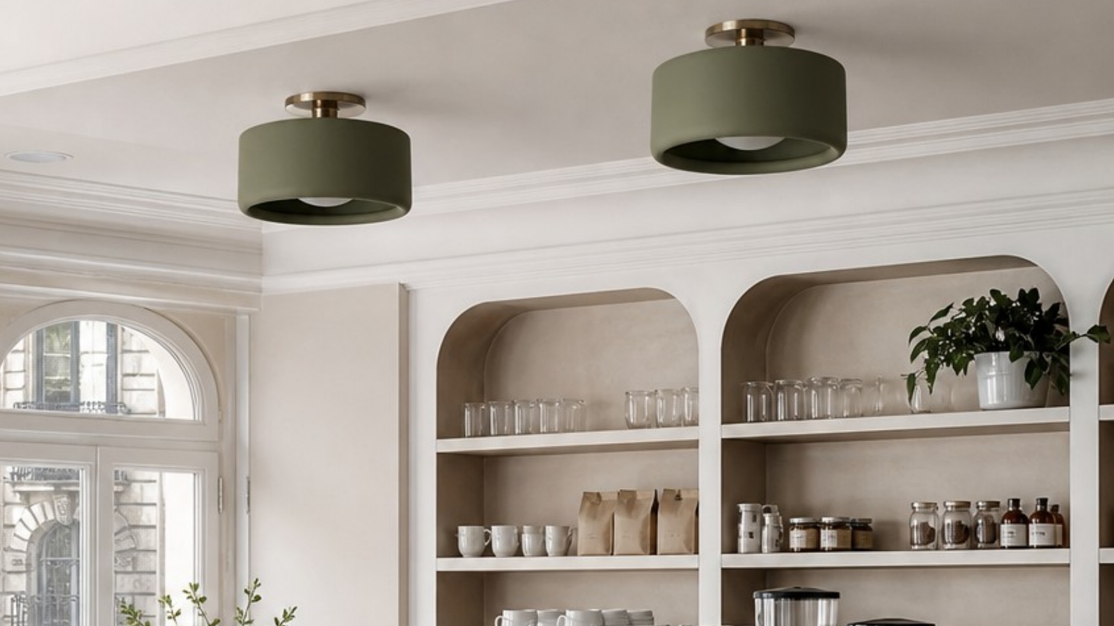 Cerova ceiling light installed in an interior