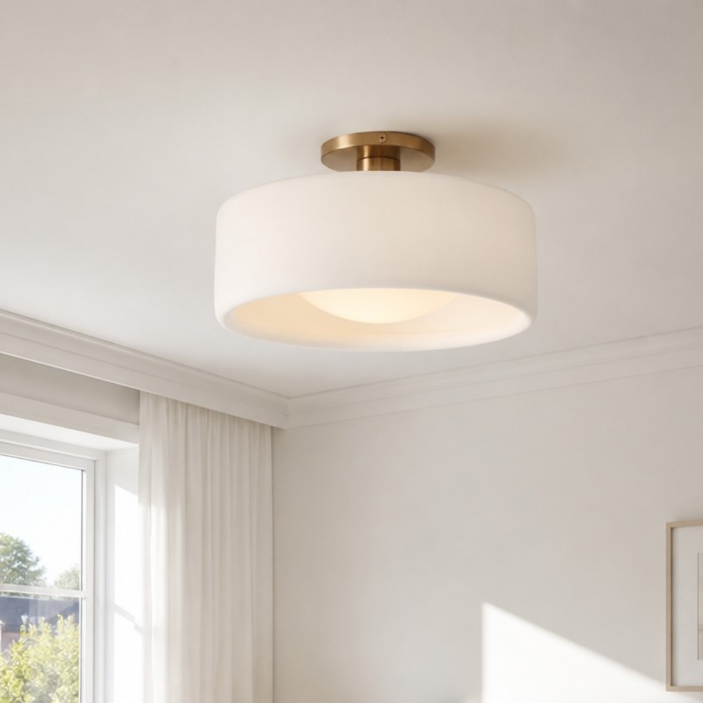 Cerova ivory ceiling light in a bright room