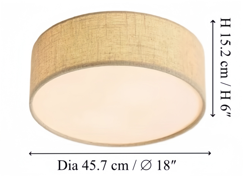 Large size diagram for drum flush ceiling light