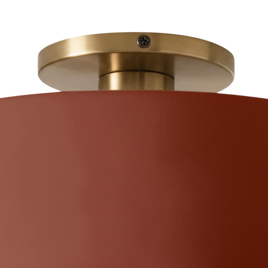 Cerova metal canopy and porcelain shade texture