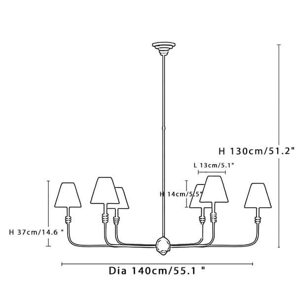 6-Light size diagram