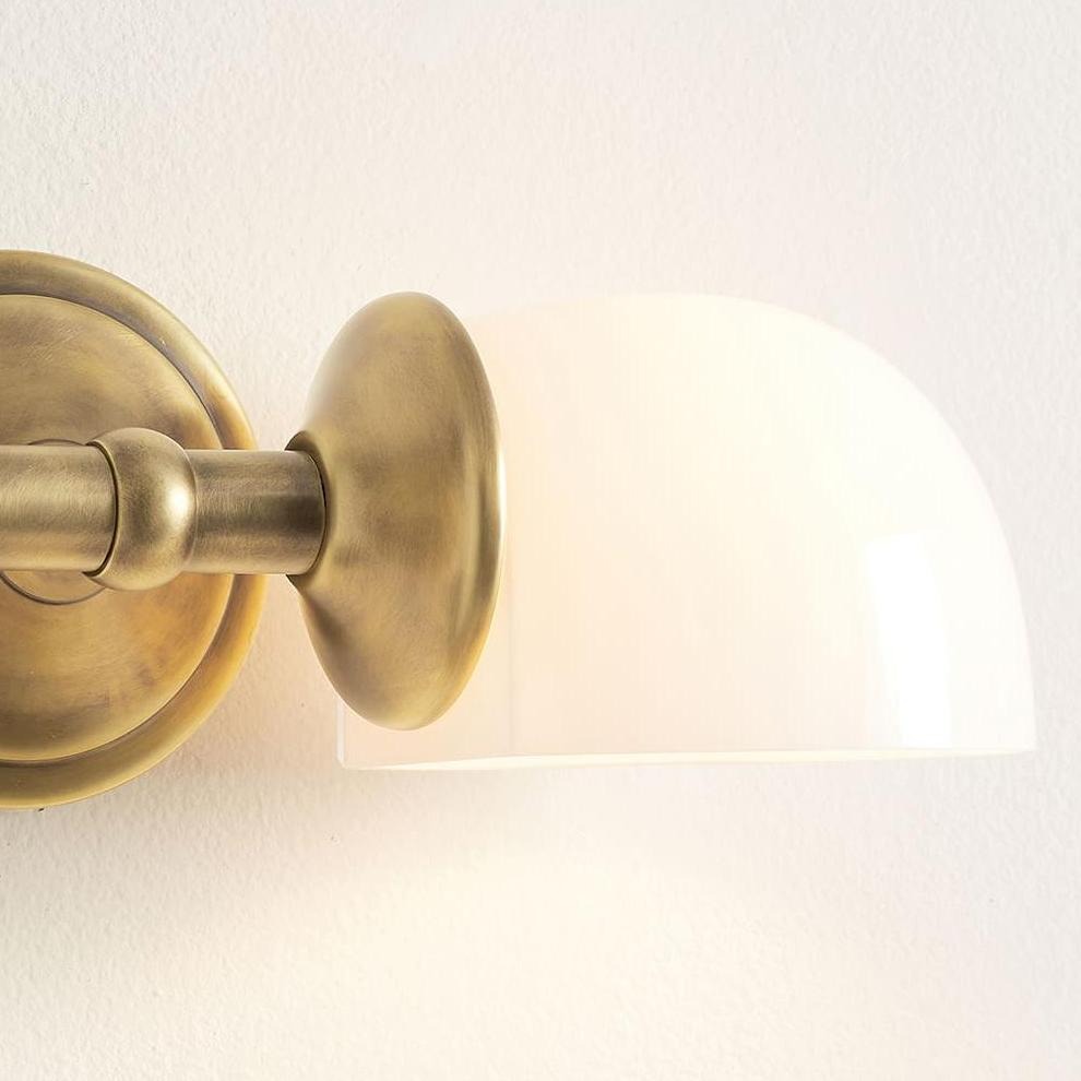 Double-layer milky white glass lampshade