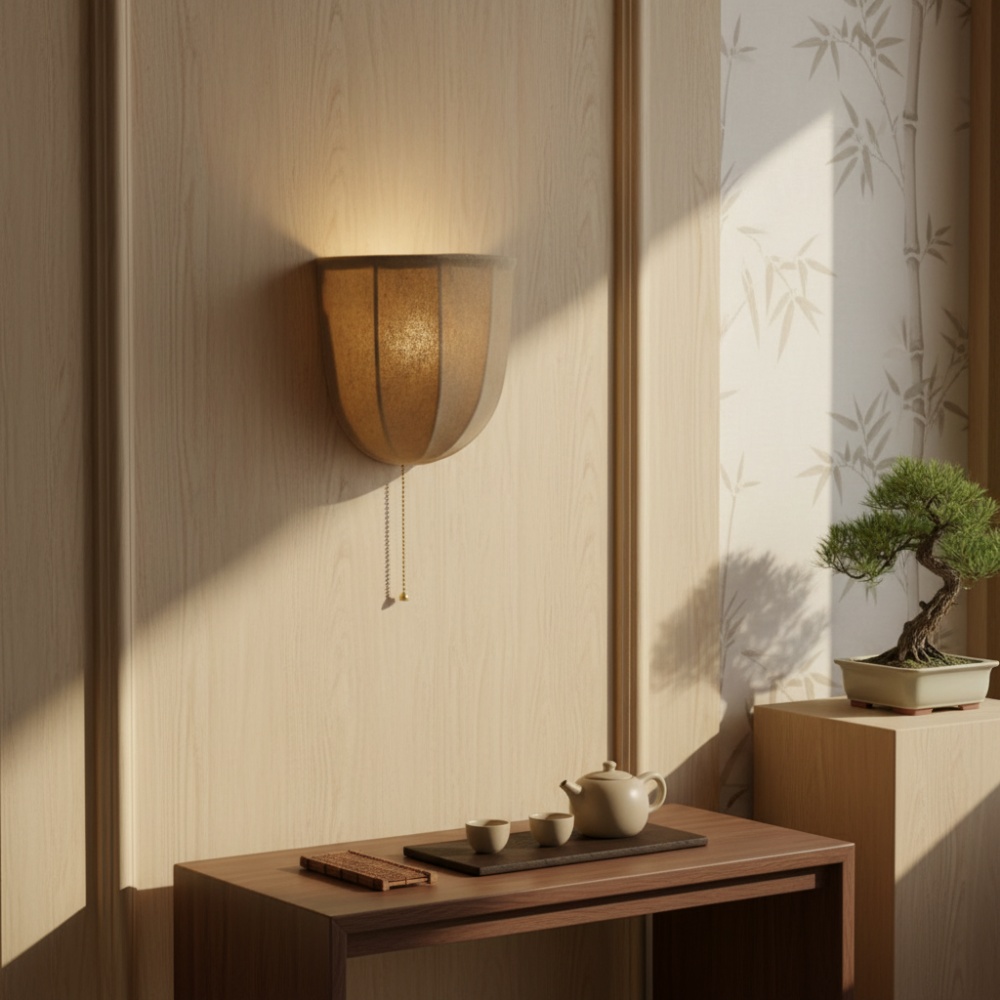 Fablune wall light in a warm room scene