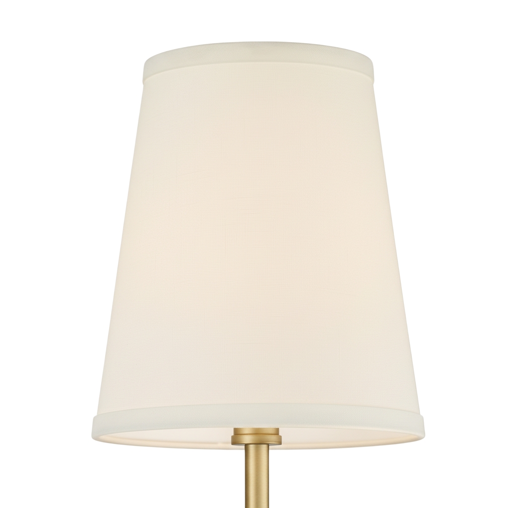 Close-up of the white fabric shade