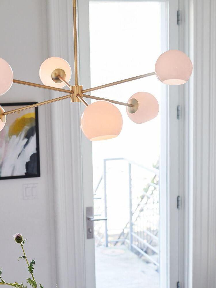 Staggered glass burst on sale chandelier