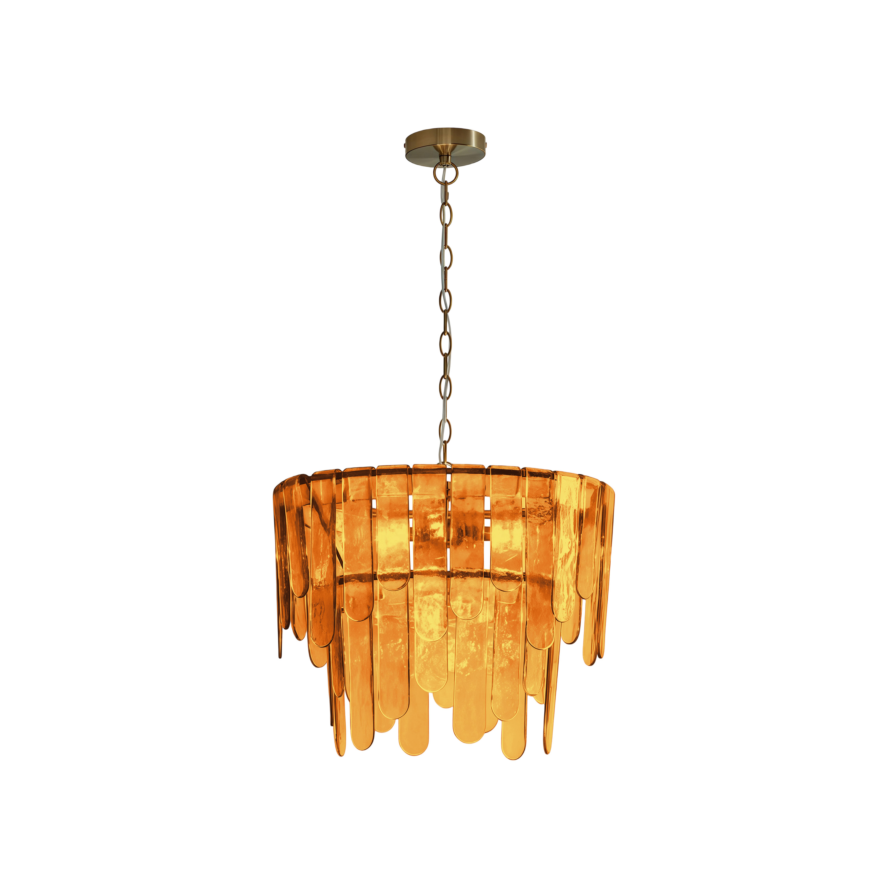 Orange Ornella Murano glass chandelier option
