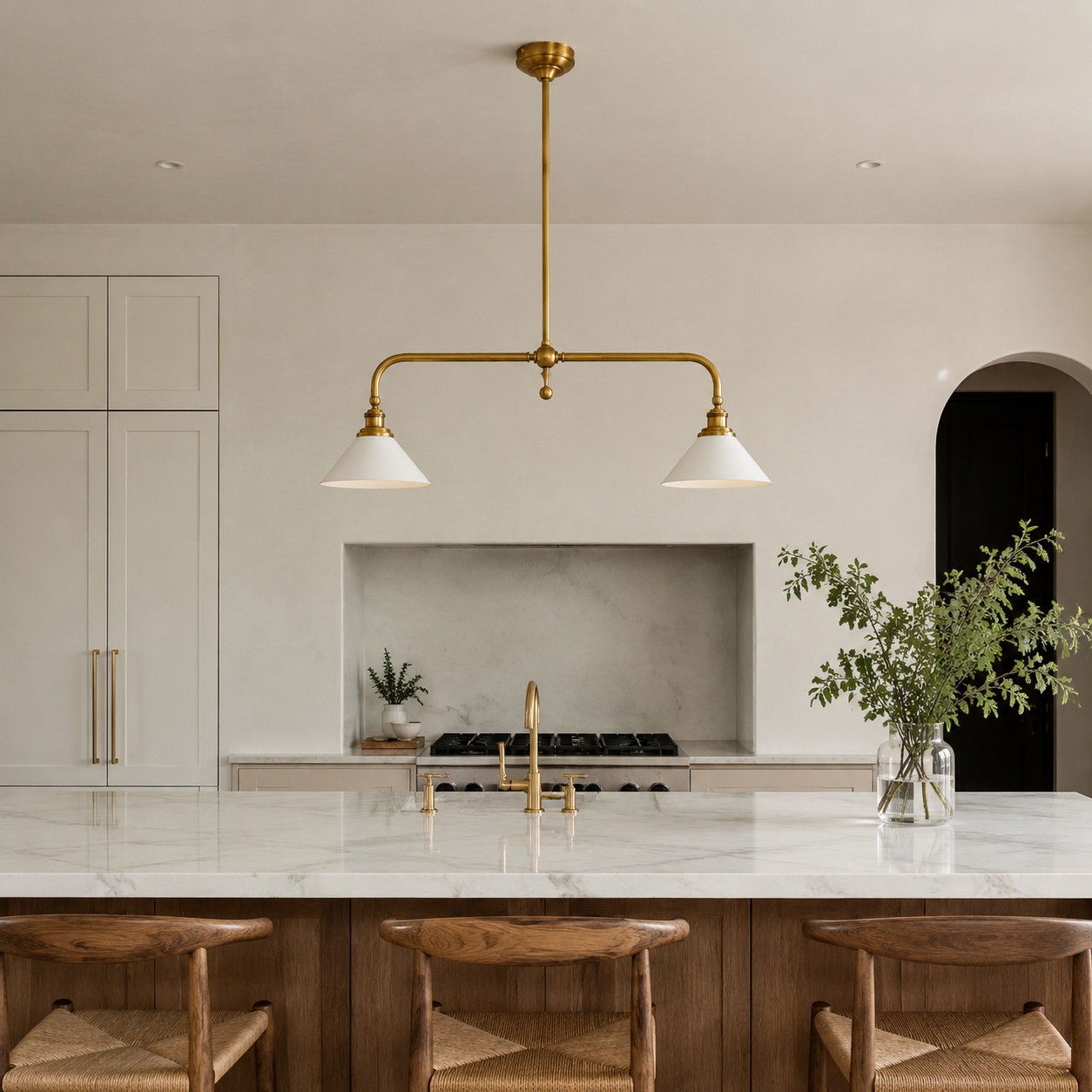 Thetford Pendant Light in a horizontal room scene