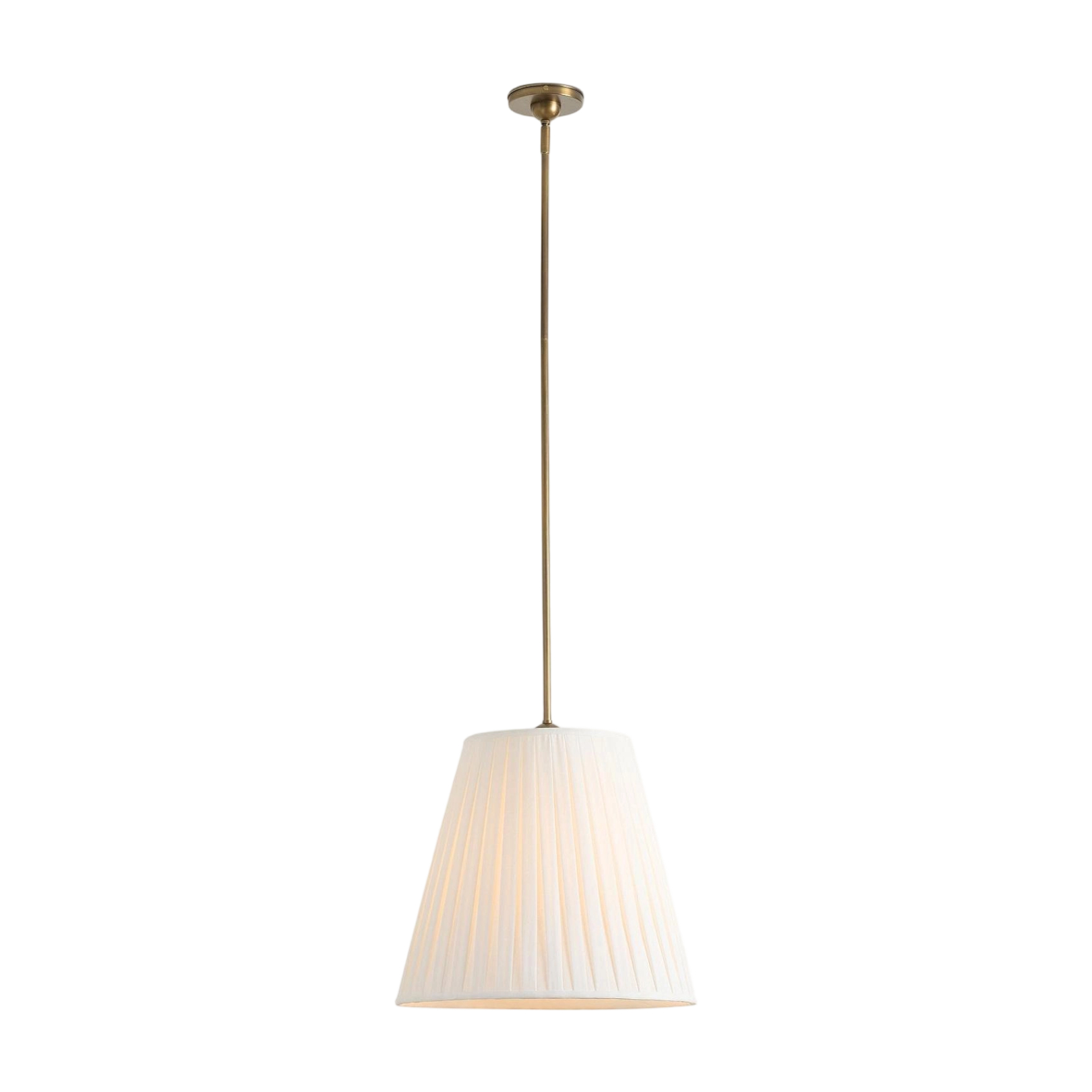 Tumbled Brass Luvora pleated shade pendant