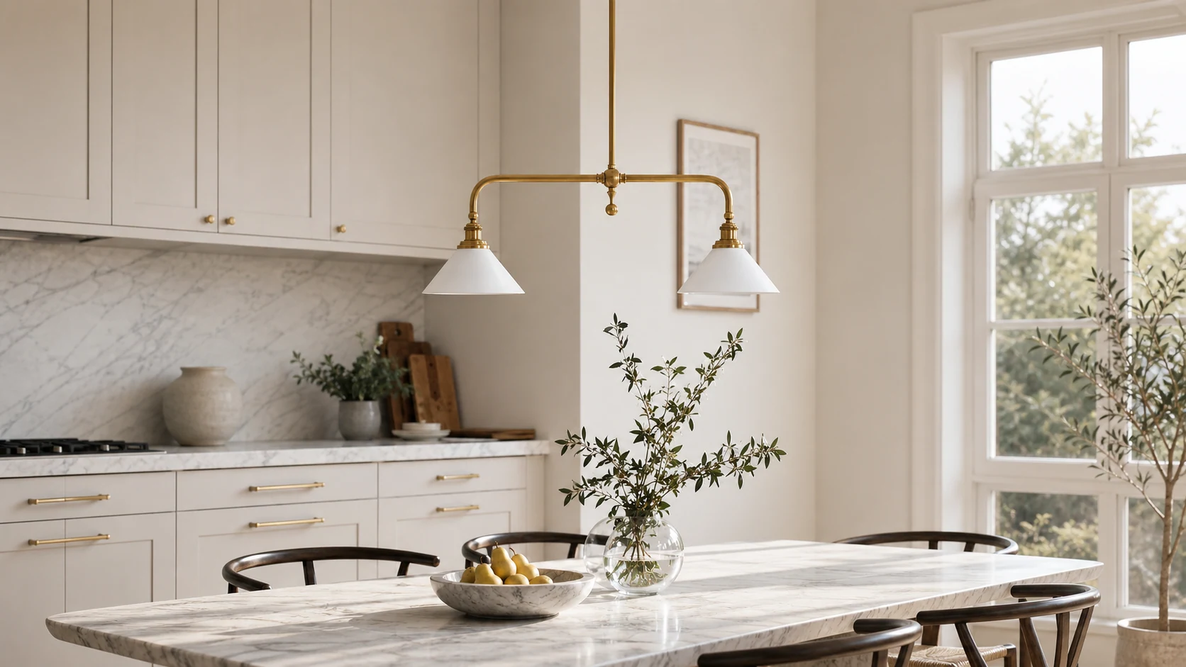 Thetford Pendant Light installed above a dining table