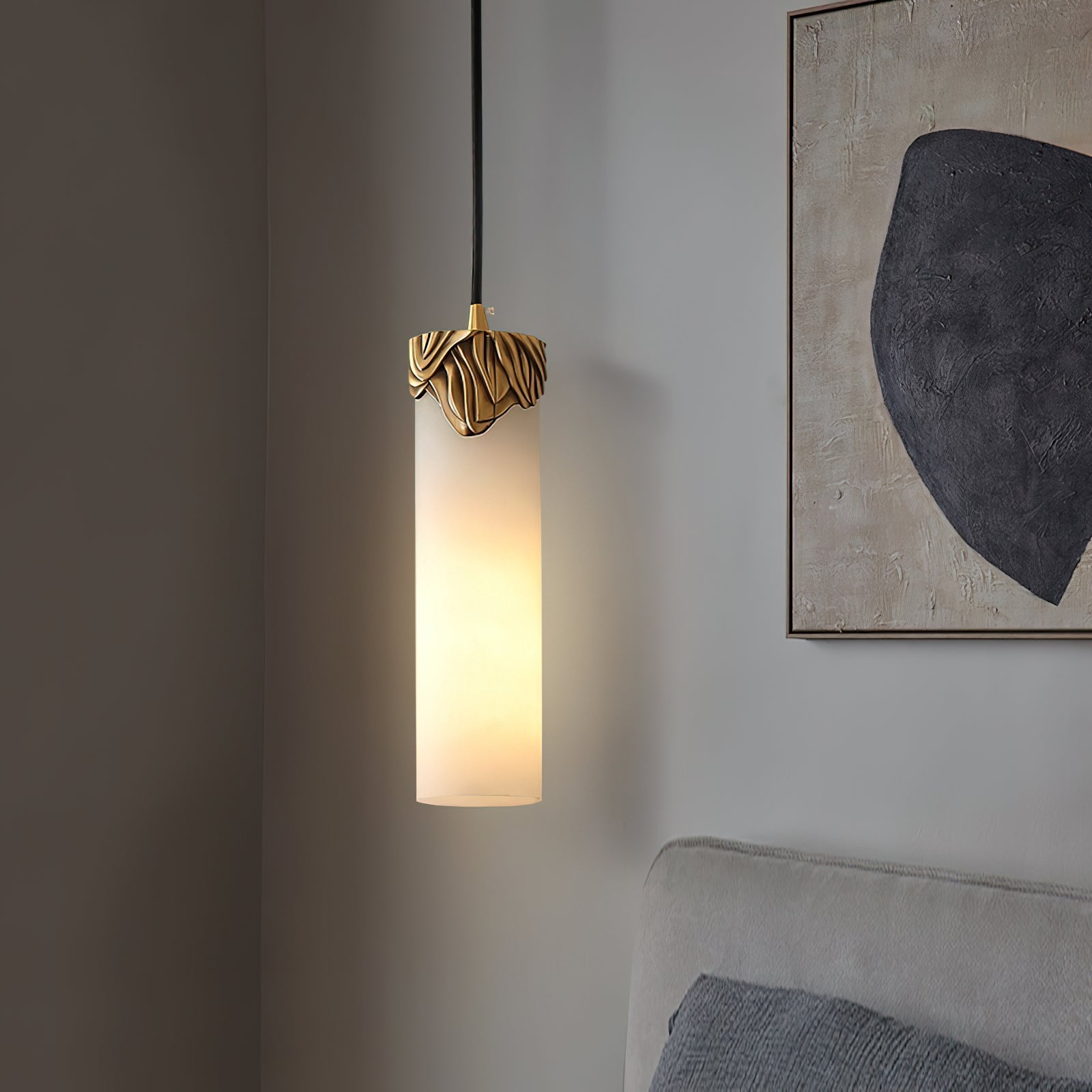 Dansani Lyra pendant light styled in a calm neutral interior