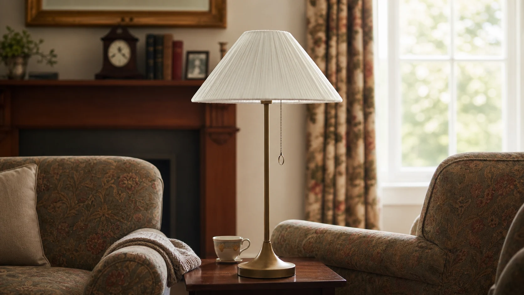 Nordlys linen shade accent lamp in a warm interior scene