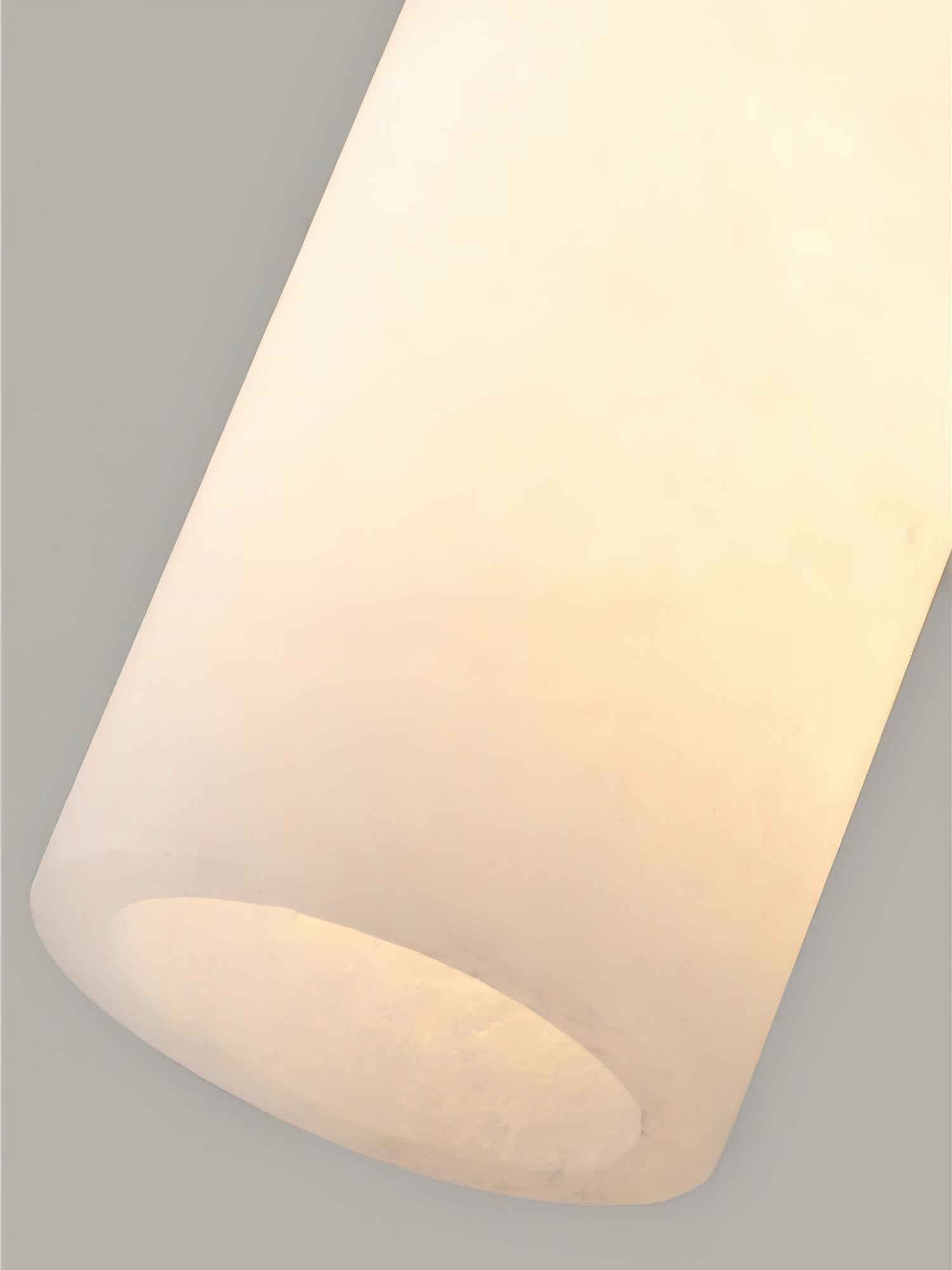 Warm illuminated alabaster shade texture close view