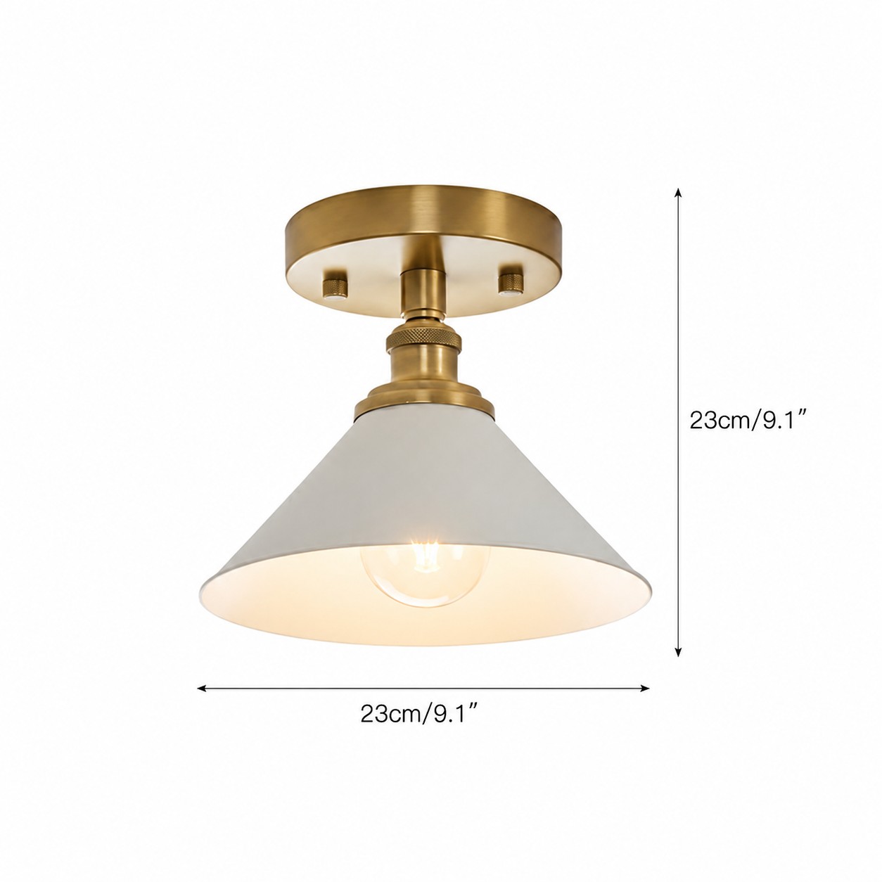 Thetford ceiling light dimensions D 23cm x H 23cm