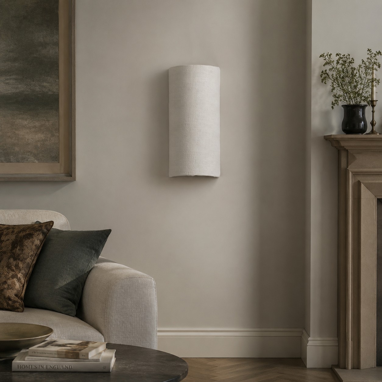 Aplique de pared Slim Linbron en un interior tranquilo